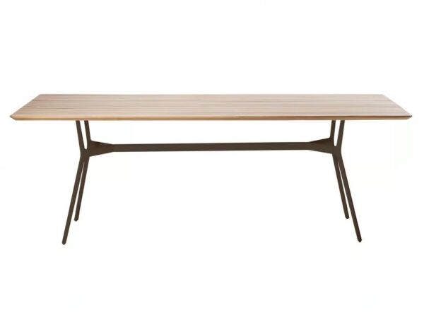 Rechteckiger Gartentisch aus Aluminium und Holz | TRIBÙ | Branch - Image 3