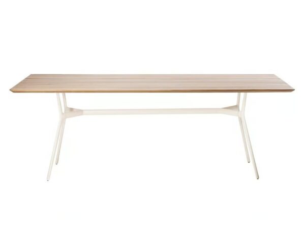 Rechteckiger Gartentisch aus Aluminium und Holz | TRIBÙ | Branch - Image 4