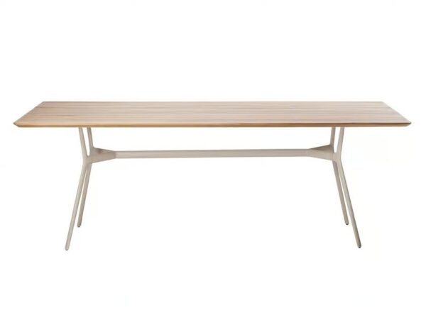 Rechteckiger Gartentisch aus Aluminium und Holz | TRIBÙ | Branch - Image 2