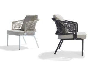 Lounge Gartensessel aus Seil mit Armlehnen | TRIBÙ | CTR
