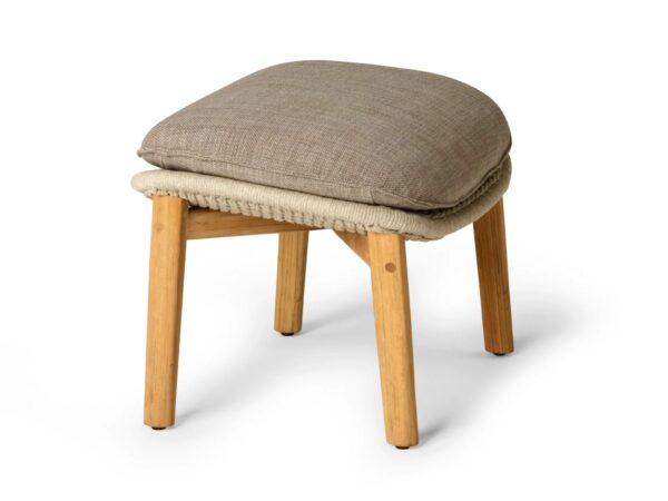 Fußbank aus Tricord® und Teakholz | TRIBÙ | Elio - Image 2
