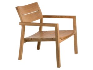 Lounge Gartensessel aus Teakholz mit Armlehnen | TRIBÙ | Kos