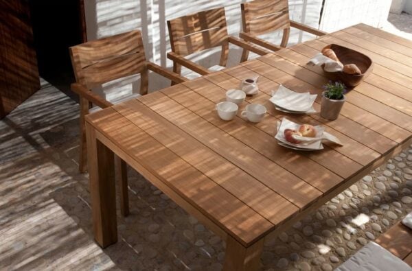 Rechteckiger Esstisch aus Teakholz | TRIBÙ | Kos - Image 5
