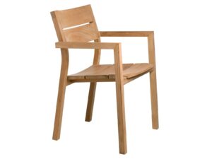 Gartenstuhl aus Teakholz mit Armlehnen | TRIBÙ | Kos