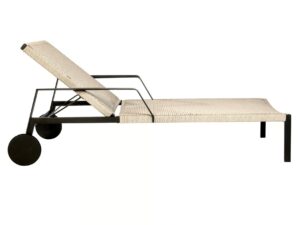 Gartenliege aus Canax® mit Armlehnen | TRIBÙ | Nodi