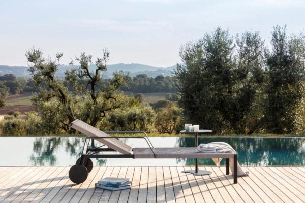 Gartenliege aus Canax® mit Armlehnen | TRIBÙ | Nodi - Image 3