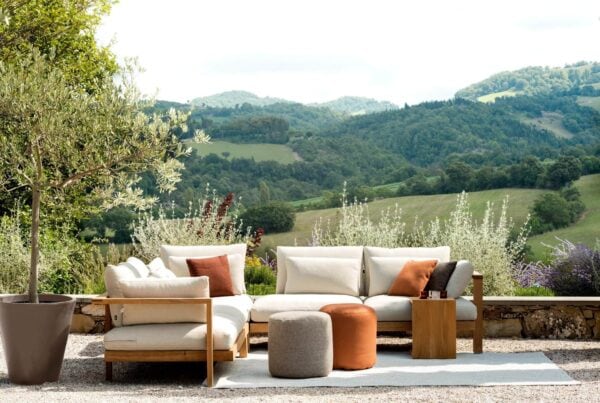 Runder Sitzpouf für den Außenbereich aus Stoff | TRIBÙ | Accessories - Image 3