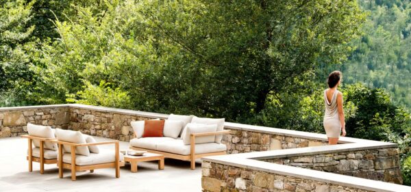 Gartensessel aus Stoff mit Armlehnen | TRIBÙ | Pure - Image 4