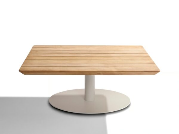 Niedriger quadratischer Garten-Beistelltisch aus Teakholz | TRIBÙ | T-Table