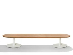 Niedriger Garten-Beistelltisch aus Teakholz | TRIBÙ | T-Table