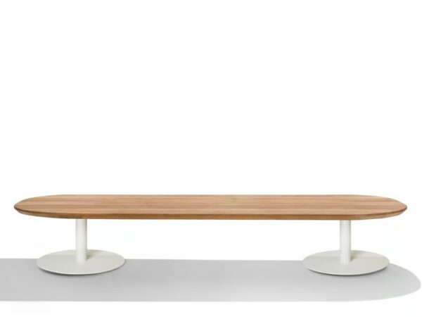 Niedriger Garten-Beistelltisch aus Teakholz | TRIBÙ | T-Table