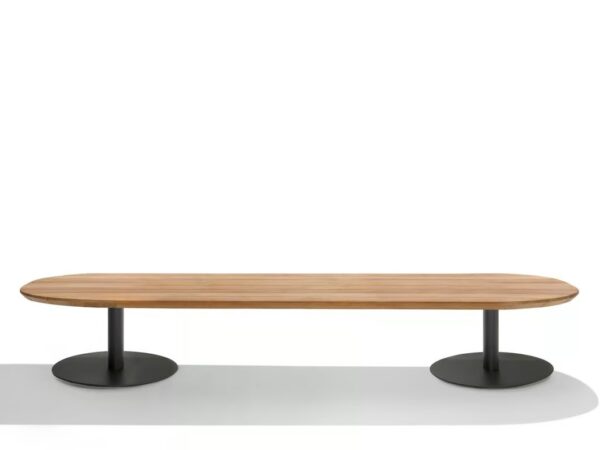 Niedriger Garten-Beistelltisch aus Teakholz | TRIBÙ | T-Table - Image 3
