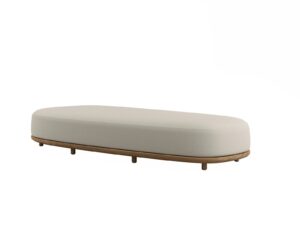 3-sitziger Pouf aus Teakholz | TRIBÙ | Elio