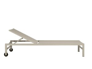 Verstellbarer Gartenliege aus Textilene mit Rollen | TRIBÙ | Forum