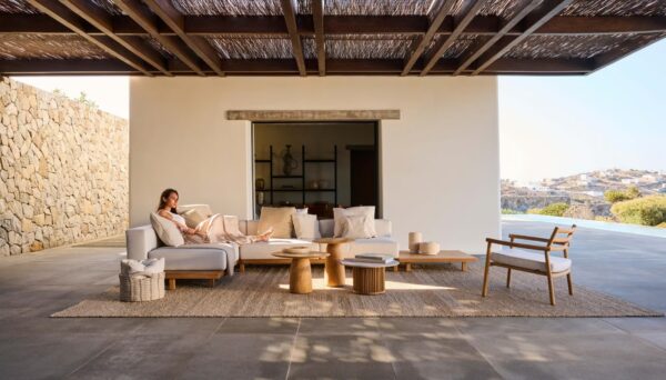 Lounge Gartensessel aus Teakholz mit Armlehnen | TRIBÙ | Ukiyo - Image 10