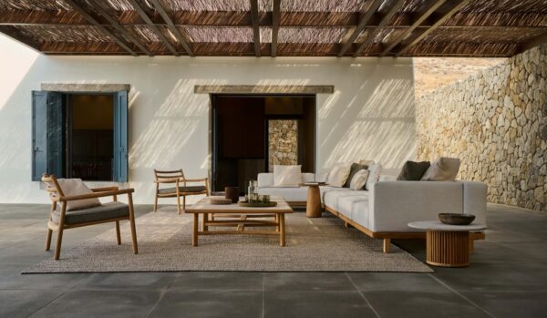 Lounge Gartensessel aus Teakholz mit Armlehnen | TRIBÙ | Ukiyo - Image 7