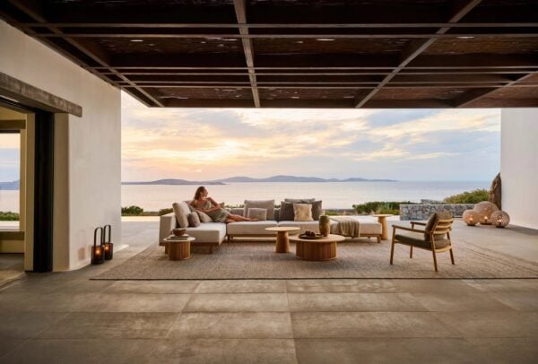 Lounge Gartensessel aus Teakholz mit Armlehnen | TRIBÙ | Ukiyo - Image 12