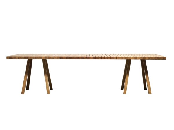 Rechteckiger Gartentisch aus Teakholz | TRIBÙ | Vis à vis