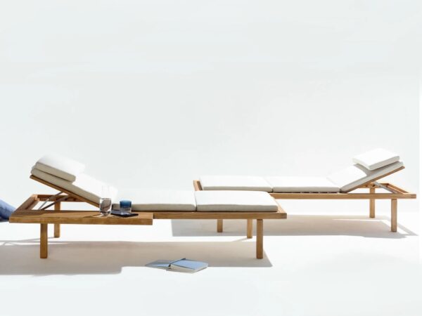 Verstellbarer Gartenliege aus Teakholz | TRIBÙ | Vis à vis - Image 3