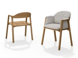 Gartenstuhl aus Teakholz mit Armlehnen | TRIBÙ | Nomad