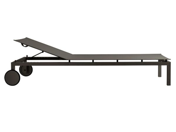 Verstellbarer Gartenliege aus Batyline® mit Rollen | TRIBÙ | Natal Alu