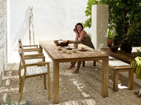 Rechteckiger Esstisch aus Teakholz | TRIBÙ | Kos - Image 3