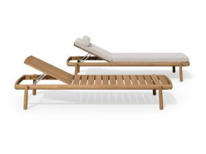 Verstellbarer Gartenliege aus Teakholz | TRIBÙ | Ukiyo