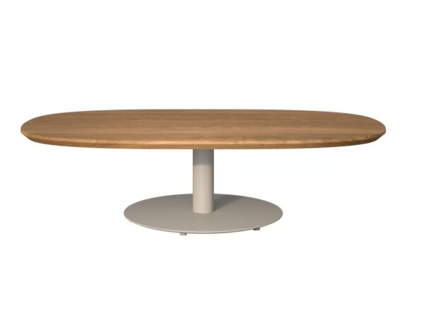 Niedriger ovaler Garten-Beistelltisch aus Teakholz | TRIBÙ | T-Table