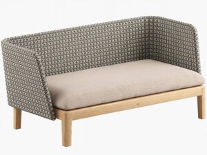 2-er Gartensofa aus synthetischer Faser und Teakholz | Royal Botania | Calypso Lounge
