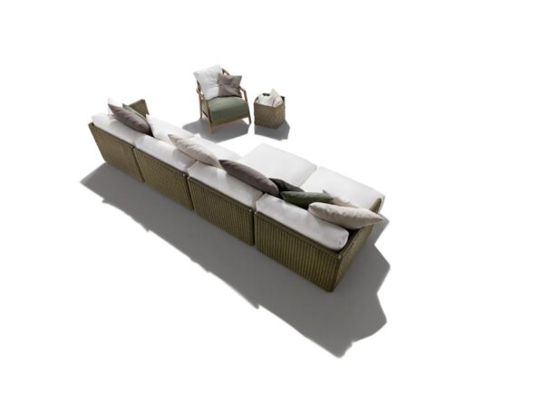 4-er Garten Anbausofa aus Stoff | Flexform | Eddy - Image 2
