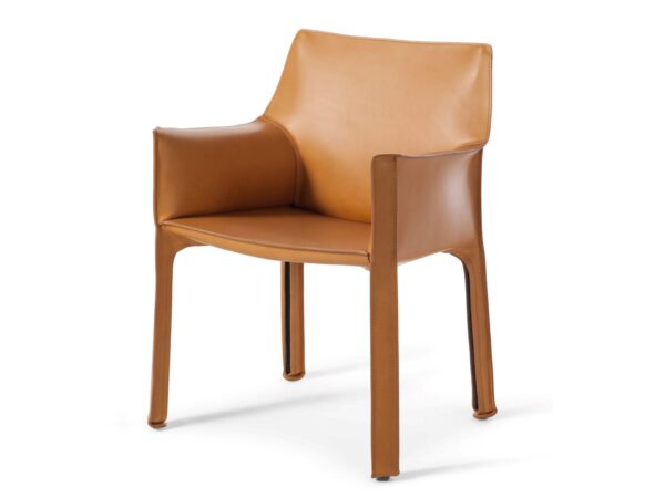 Loungesessel aus gegerbtem Leder mit Armlehnen | Cassina | Cab