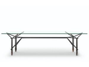 Tisch aus Stahl und Glas | Cassina