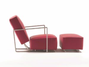 Verstellbarer Sessel aus Leder mit Armlehnen | Flexform | A.B.C