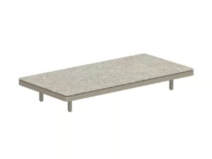 Niedriger rechteckiger Garten-Beistelltisch aus pulverbeschichtetem Aluminium | Royal Botania | Alura Lounge
