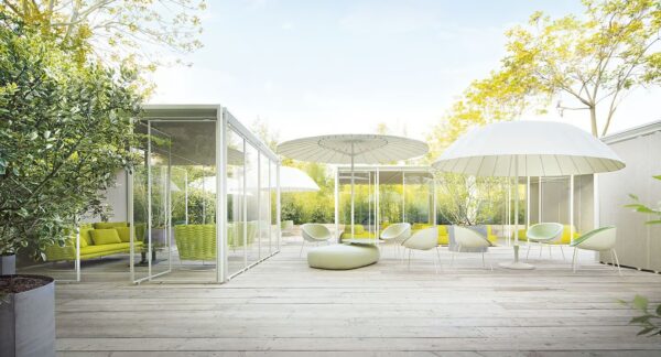 Stapelbarer gepolsterter Gartenstuhl | Paola Lenti | Amable - Image 3