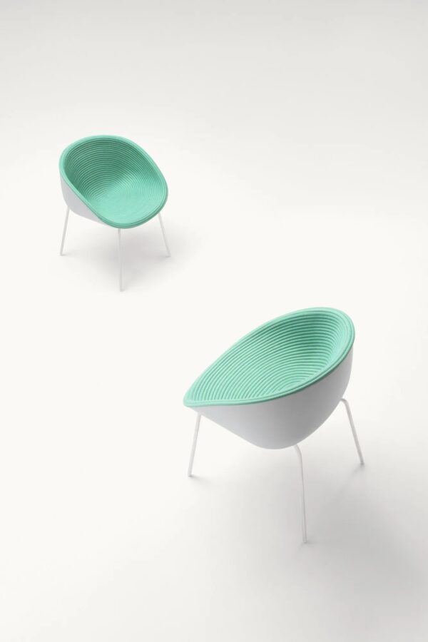 Stapelbarer gepolsterter Gartenstuhl | Paola Lenti | Amable - Image 2