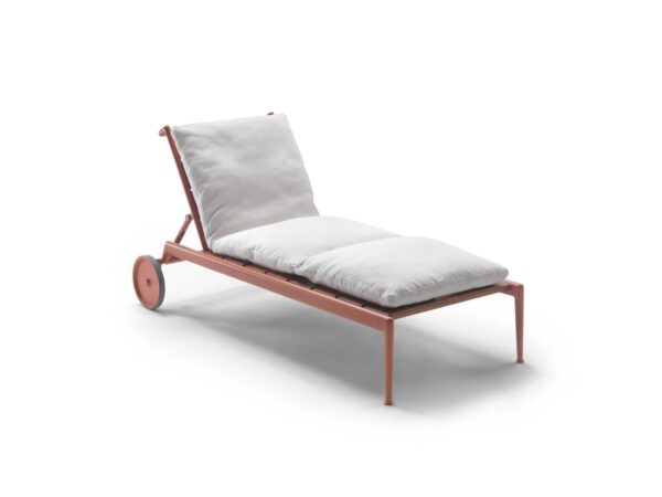 Verstellbarer Gartenliege aus Irokoholz mit Rollen | Flexform | Atlante - Image 4