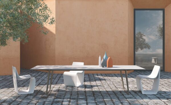 Rechteckiger Gartentisch aus Stein | MDF Italia | Axy - Image 4