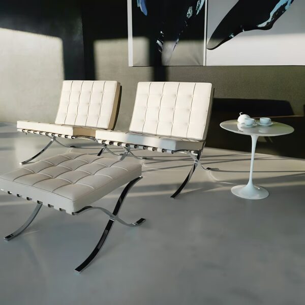 Fussbank aus Leder | Knoll | Barcelona® - Image 9