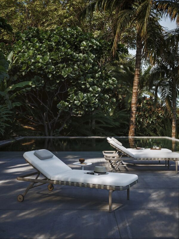 Gartenliege aus Stoff mit Rollen | B&B Italia Outdoor | Erica - Image 4