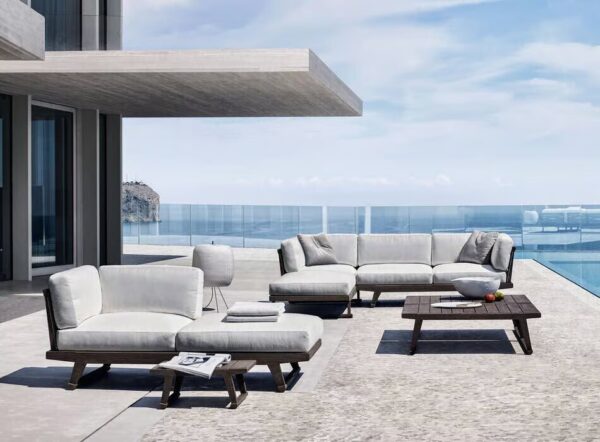 Gartensofa aus Stoff mit Récamiere | B&B Italia Outdoor | Gio - Image 3