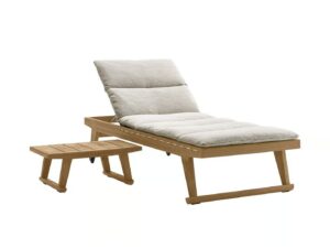 Verstellbarer Gartenliege aus Teakholz | B&B Italia Outdoor | Gio