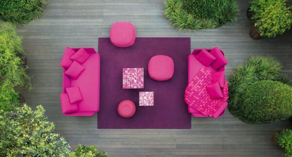 Quadratischer Sitzpouf für den Außenbereich aus Stoff | Paola Lenti - Image 5