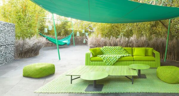 Quadratischer Sitzpouf für den Außenbereich aus Stoff | Paola Lenti - Image 7