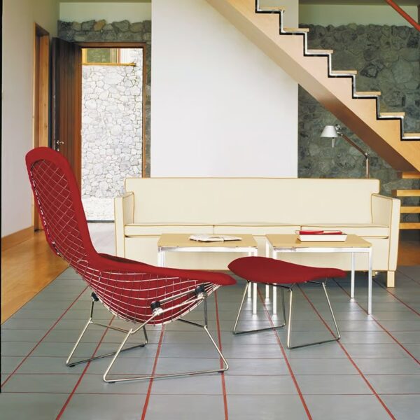 Mit Kufengestell gepolstertes Fussbank | Knoll | Bertoia - Image 4