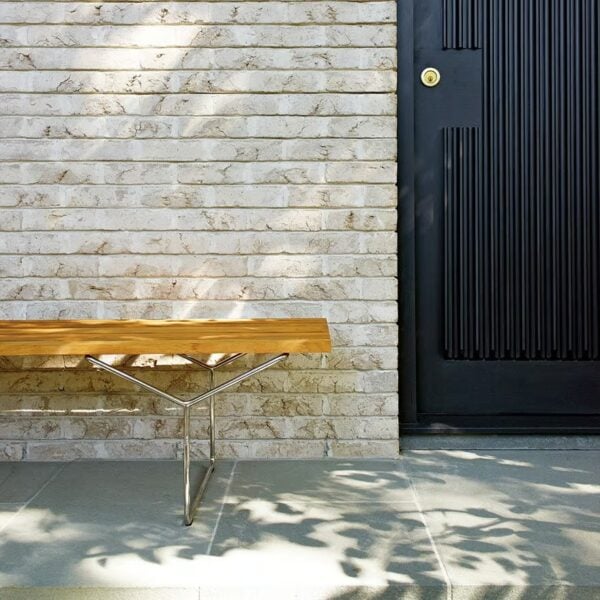 Gartenbank aus Stahl und teak | Knoll | Bertoia - Image 6