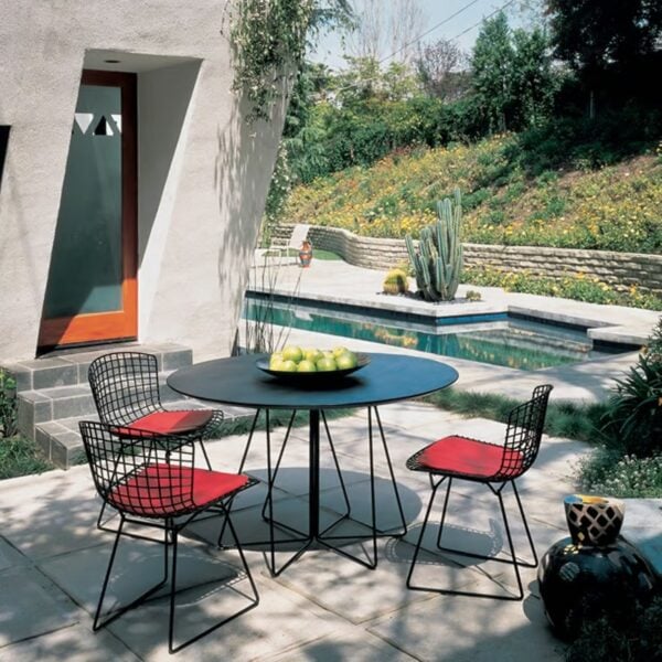 Mit Kufengestell Gartenstuhl aus Stahl mit integriertem Kissen | Knoll | Bertoia - Image 4