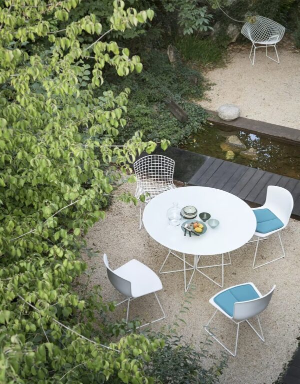 Mit Kufengestell Gartenstuhl aus Stahl mit integriertem Kissen | Knoll | Bertoia - Image 3