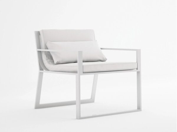 Lounge Gartensessel aus Thermolackiertem Aluminium mit Armlehnen | GANDIABLASCO | Blau