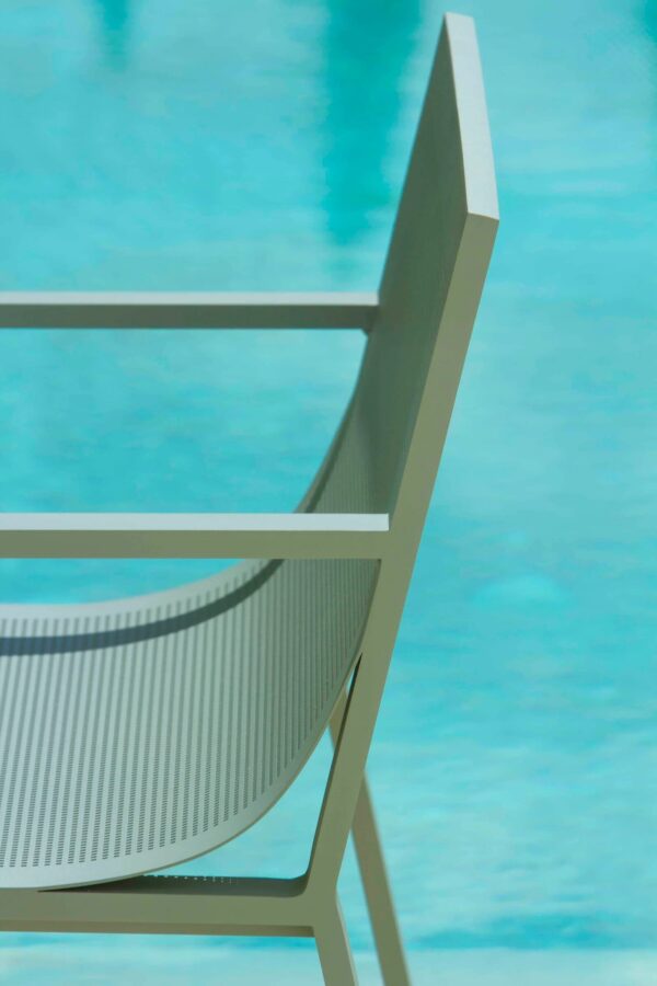 Lounge Gartensessel aus Thermolackiertem Aluminium mit Armlehnen | GANDIABLASCO | Blau - Image 4